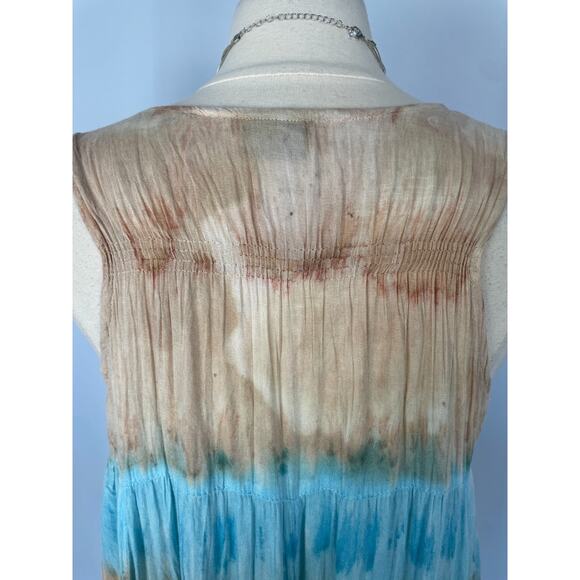 Boho Mini Dress One Size Trapeze Swing Tie Dye Festival Fairy Grunge Lagenlook - Picture 9 of 14